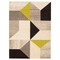 Chaudhary Living 4' x 5.5' Geometric Rectangular Area Throw Rug - Gray and Green